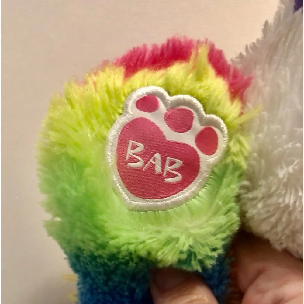 Build a Bear  BAB Rainbow Panda Bear Pop of Color 15" Plush Stuffed Animal Toy - Picture 8 of 8